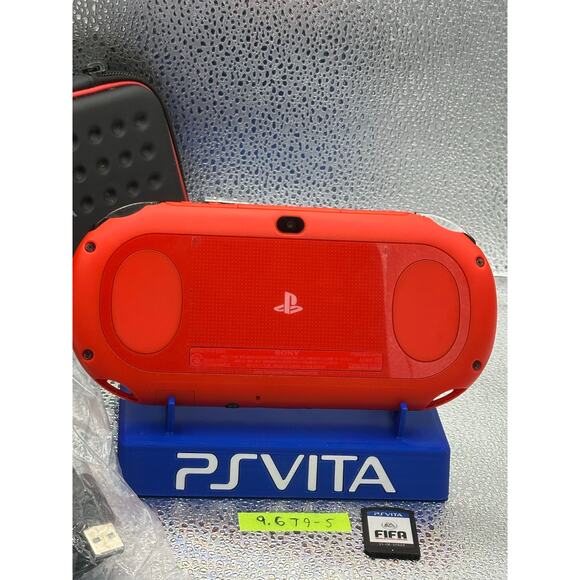 Black/Red/orange ps vita 2000 w/accessories - Picture 3 of 8
